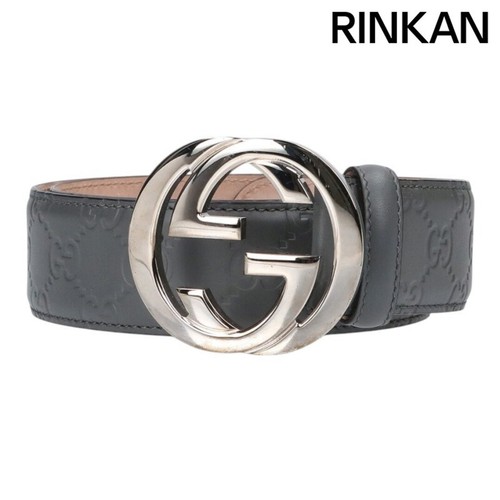 Gucci 411924 Interlocking G Belt Men's 85 Used f435a55a15da844018c3ed127aa05225