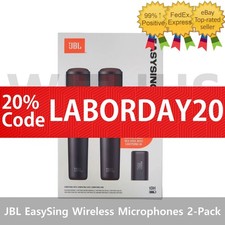 JBL EasySing Wireless Microphones 2-Pack AI Dongle 2.4GHz Rechargeable
