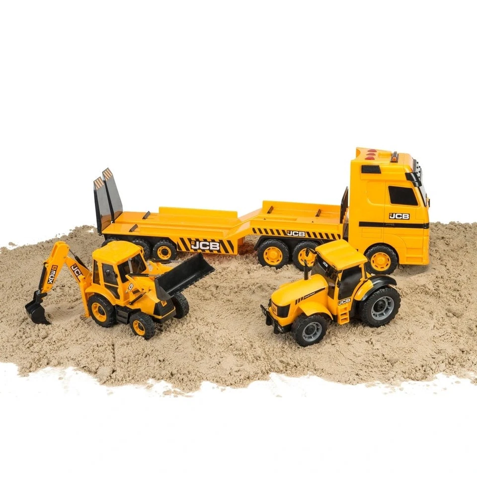 Juego de transporte de carga pesada JCB con tractor y retroexcavadora - Imagen 3 de 4