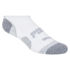  New 5-pair PUMA Ladies' No Show Sock, choose from White/Gray or Black/Gray