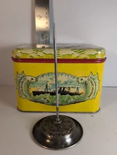 Vintage Stieff Pewter Embossed Receipt Holder / 5.5" Metal Spike 