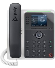 POLY Edge E220 82M87AA IP Desktop Phone NEW White/Black PoE