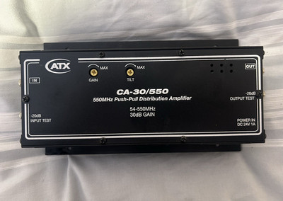 ATX CA-30/550 Distribution Amplifier 30dB Gain 54-550MHz Coax RF F-Type