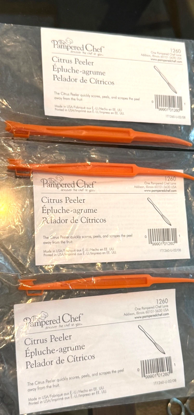 NEW Pampered Chef Citrus Peeler Set Of 3 #1260 Oranges Lemons Limes Kitchen Tool
Opens in a new wind