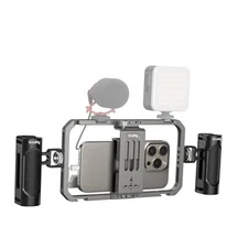  Universal Phone Cage, Smartphone Video Rig Kit with Cage w/ Dual Handles