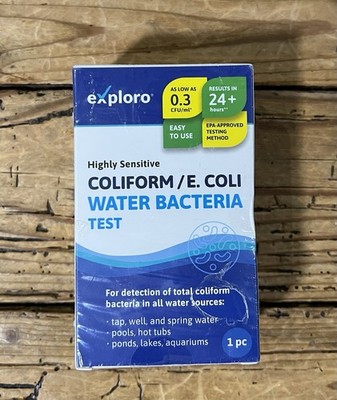 Exploro Coliform/E. Coli Water Bacteria Test Kit - NEW
