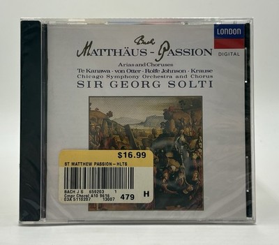 Bach Matthaus Passion CD *New & Sealed* 1990 London Sir Georg Solti Rare