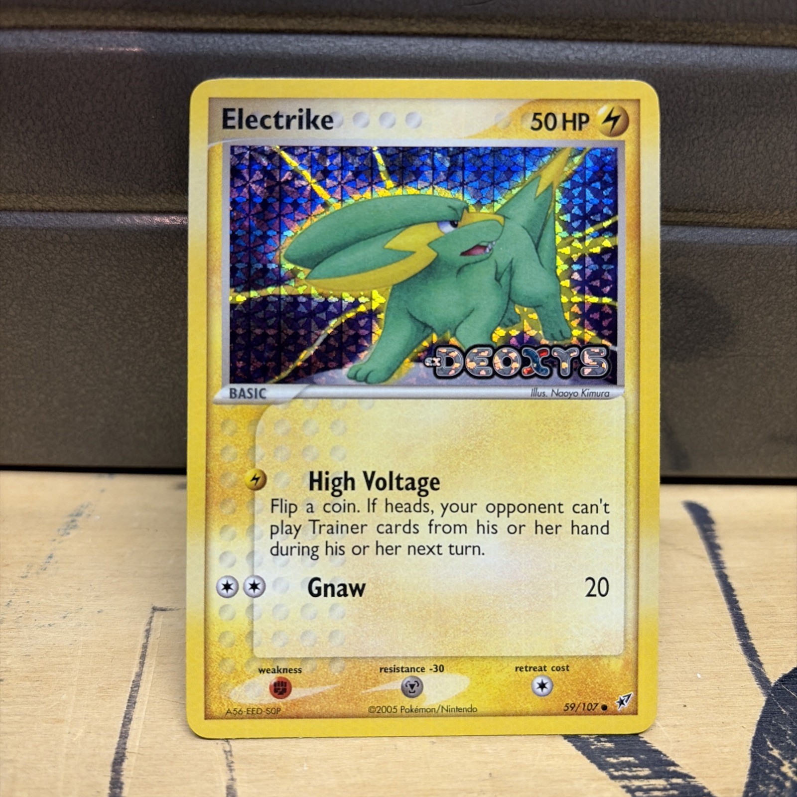 Pokemon Electrike Ex Deoxys Stamped Reverse Holo Foil LP 59/107 Vintage Rare V