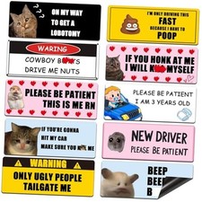 10PC Funny Car Bumper Magnets Hilarious Magnetic Stickers for Multi-color