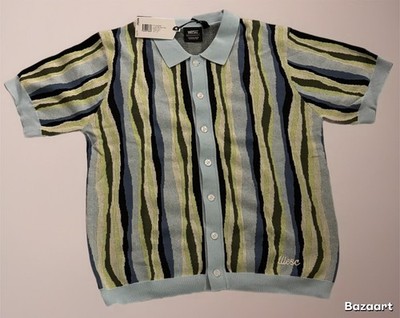   WeSC Striped Polo Shirt   NEW WITH TAGS + ORIGINAL PACKAGING  