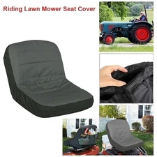 Padded Tractor Seat Cover for Riding Lawn Mower with Storage Pocket 600D
