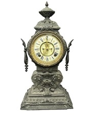 19thC Antique VICTORIAN Era GOTHIC Style ANSONIA Old MANTEL CLOCK