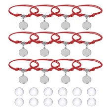Bracelet Blanks for Jewelry Making 12pcs 16mm Red