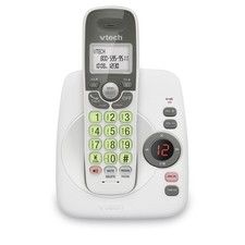 VTech VG134 DECT 6.0 Cordless Phone with Digital Answering System, Full-Duplex S
