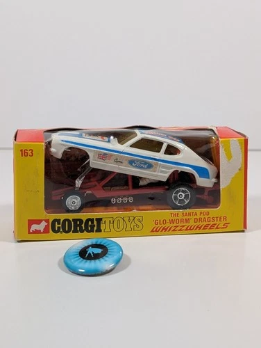 Vintage Corgi Toys Whizzwheels The Santa Pro Glo-Worm Dragster 163 Original Box