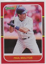 1986-2026 PAUL MOLITOR Topps Panini MILWAUKEE BREWERS Choose Your Card HOF Fleer