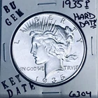 1935 P BU GEM PEACE SILVER DOLLAR UNC MS+++ U.S. MINT RARE KEY COIN 6304