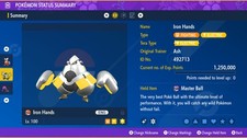 Pokemon Scarlet and Violet PSV - Shiny 6IV Iron Hands