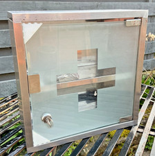 Lockable Bathroom Medicine Cabinet Metal Stainless Steel Frosted Glass Door Used