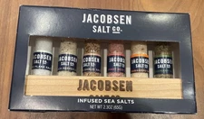 Jacobsen Salt Co. Infused Sea Salts Six  Piece Variety Pack Williams Sonoma NEW