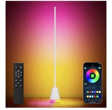 Keepsmile Smart RGB LED Corner Floor Lamp White Music Sync