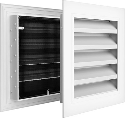 2 Pack 12'' X 12'' Gable Vent for House Aluminum Attic Vent with Screen Shed Gable