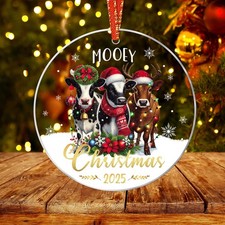 Highland Cow Ornament Mooey Highland Cow Christmas Ornaments for Tree Decor C...