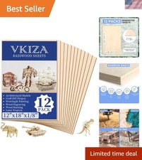 12 Pack of High Quality Basswood Sheets 12x18x1/8 Inch for Crafting  Engraving