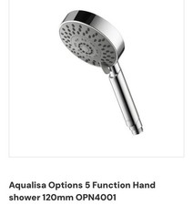 New Aqualisa Options Shower head 5 spray settings 120mm diameter head OPN4001