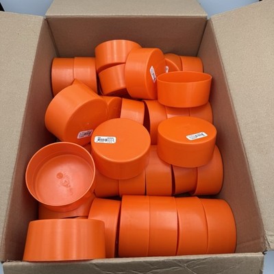 IPEX 027878 3  PE Flexible Test Caps Lot of 35 NEW Orange Plumbing Caps