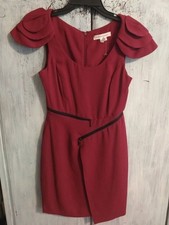 bcbgeneration Ruffled Shoulder Mini dress Vintage Puff Sleeve Officey