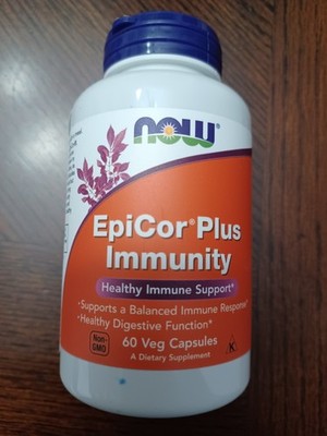 Sealed NOW FOODS EpiCor Plus Immunity 60 Veg Capsules Exp 02/2026