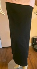 Vintage 90s Giorgio Fiorlini Stylish Stretch Black Skirt Large Made In USA Maxi