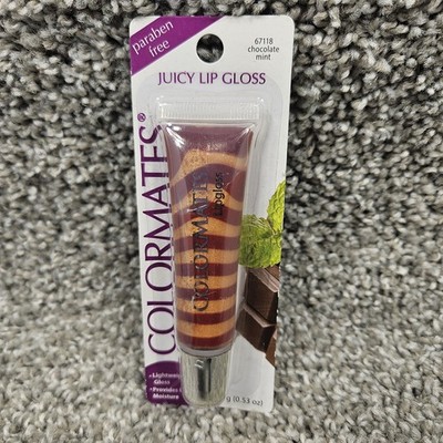 Colormates Juicy Lip Gloss Chocolate Mint 0.53 Oz 15g Paraben Free Shine New