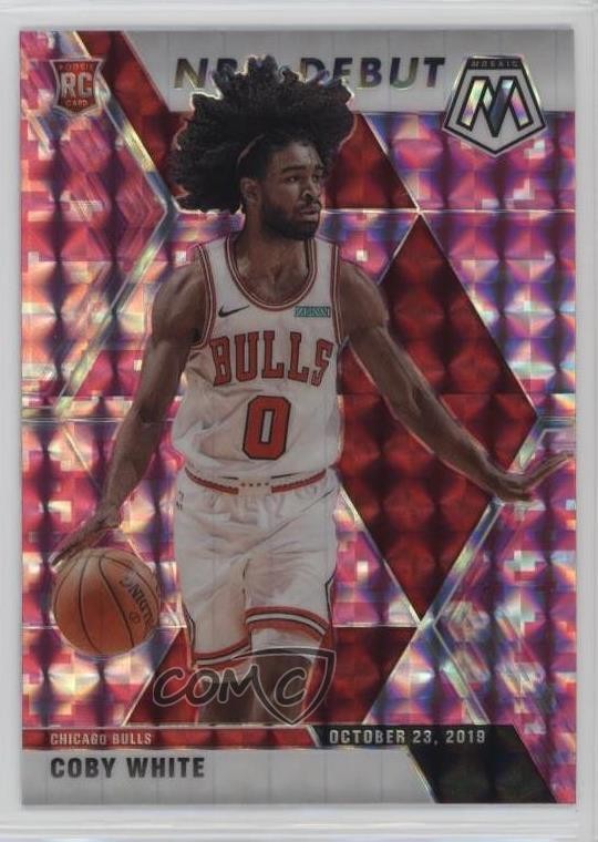 2019-20 Panini Mosaic NBA Debut Pink Camo Prizm Coby White #264 Rookie RC 02ho