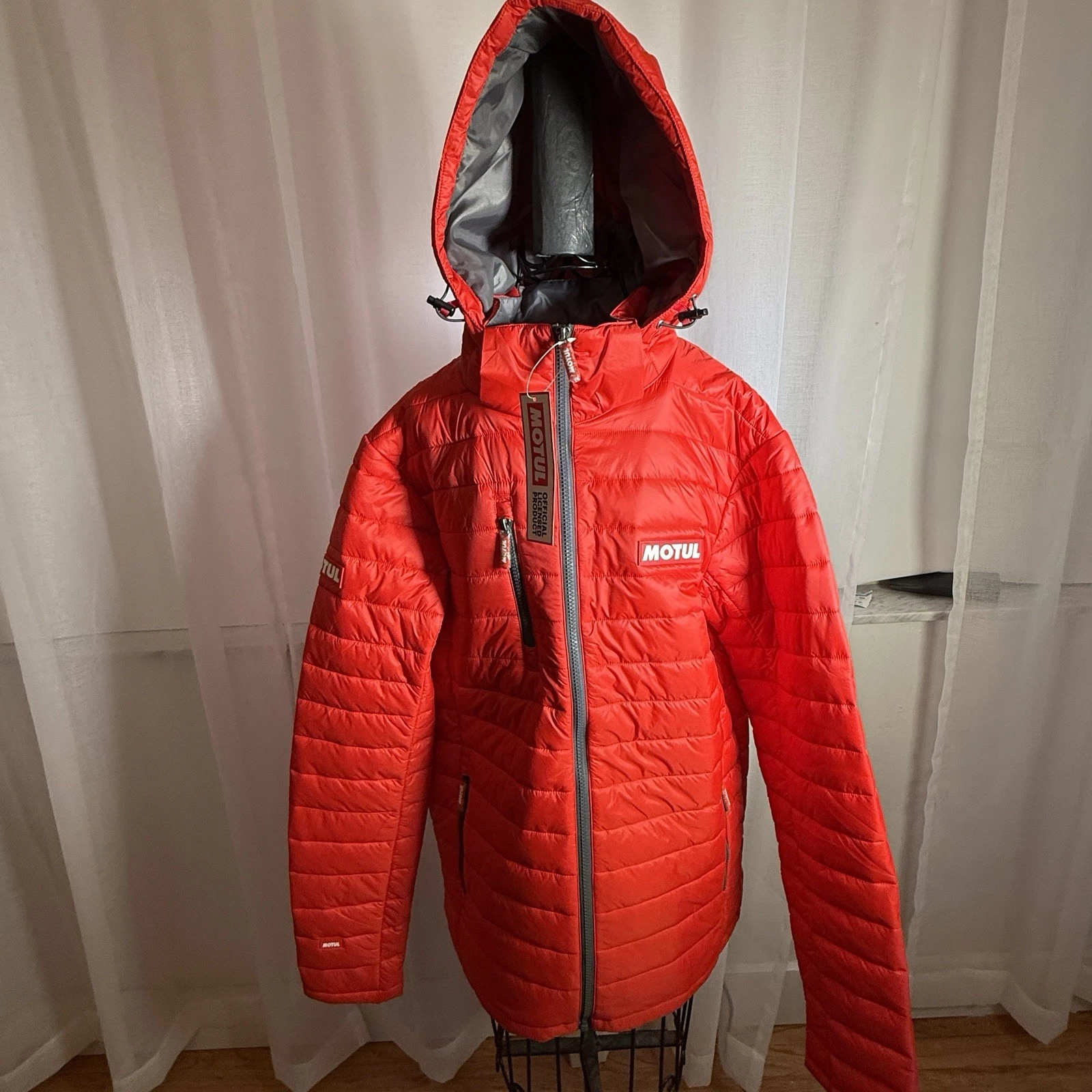 Red Puffer Jacket Mens Size L By Motul