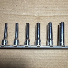 Snap-on Tools 6 Pc 14 Drive Inverted E-torx Deep Sockets E4 - E10 Snap-on Tools 6 Pc 14 Drive Inverted E-torx Deep Sockets E4 - E10