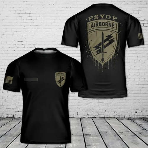 Custom Name US Army Civil Affairs PSYOP T-Shirt 3D T-Shirt Size S-5XLCustom Name