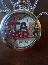 Star Wars silberfarbene Quarzuhr an Kette Steampunk Uhr