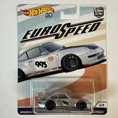  Hot Wheels Euro Speed PORSCHE 993 GT2 Car Culture Real Riders 911 Silver 