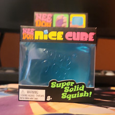 Schylling NeeDoh Nice Cube Super Solid Squish Tactile Squeeze Toy, Blue