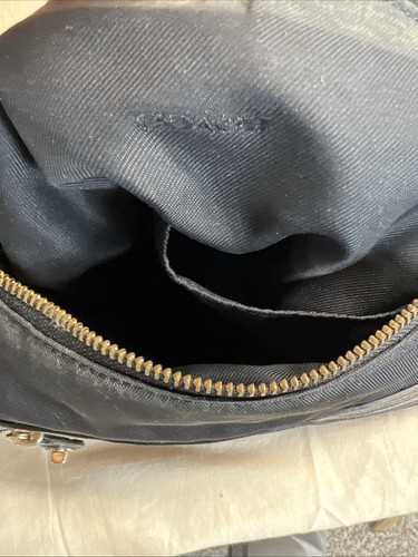 COACH Sawyer Crossbody Light Messenger Leather Trim Black Bag - Picture 18 of 18