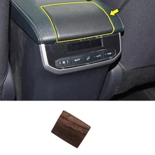 For Toyota Highlander 2020-2022 Brown Wood Grain Console Storage Box Cover Trim