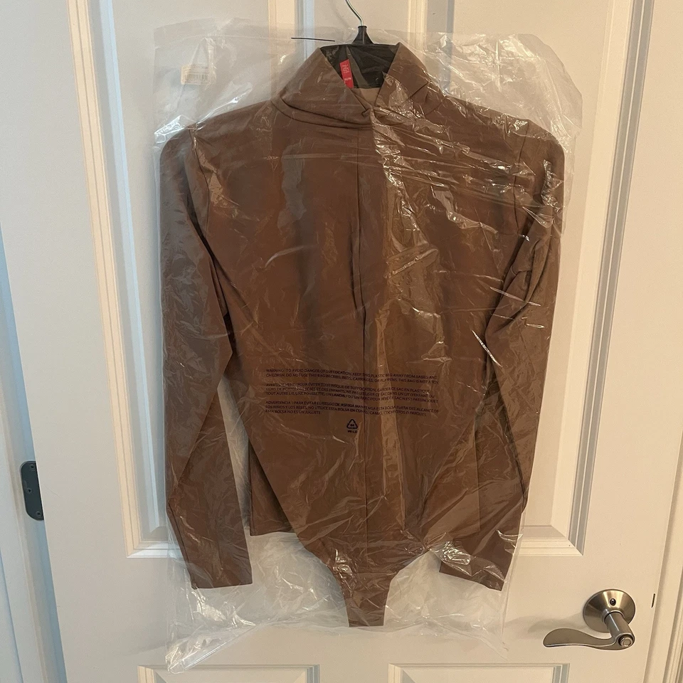 Spanx Long Sleeve Turtleneck Bodysuit Women Small S Brown $88 NWT New 20306R - Image 3 of 4