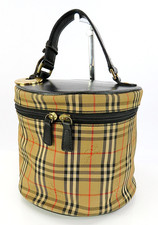 Borsa a mano originale vintage Burberrys marrone Haymarket check tela...