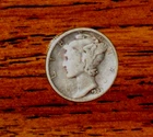 1929  SILVER MERCURY DIME - GRADES "FINE"