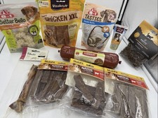 XXL 10 pakietów Psy Przekąska Wołowina + Kości + Królik Kiełbasa + Paski z kurczaka %WYPRZEDAŻ%