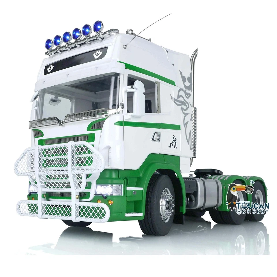 LESU 1/14 RC Tractor Truck Car Painted Assembled 6x6 Metal Chassis Sound Smoke - Image 3 of 4