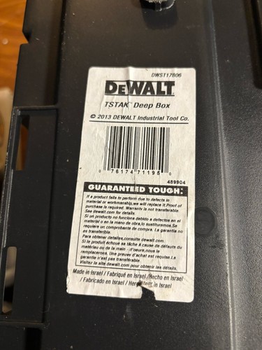 DEWALT DWST17806 TSTAK VI 17 pollici Cassetta porta attrezzi profonda impilabile - Foto 6 di 8