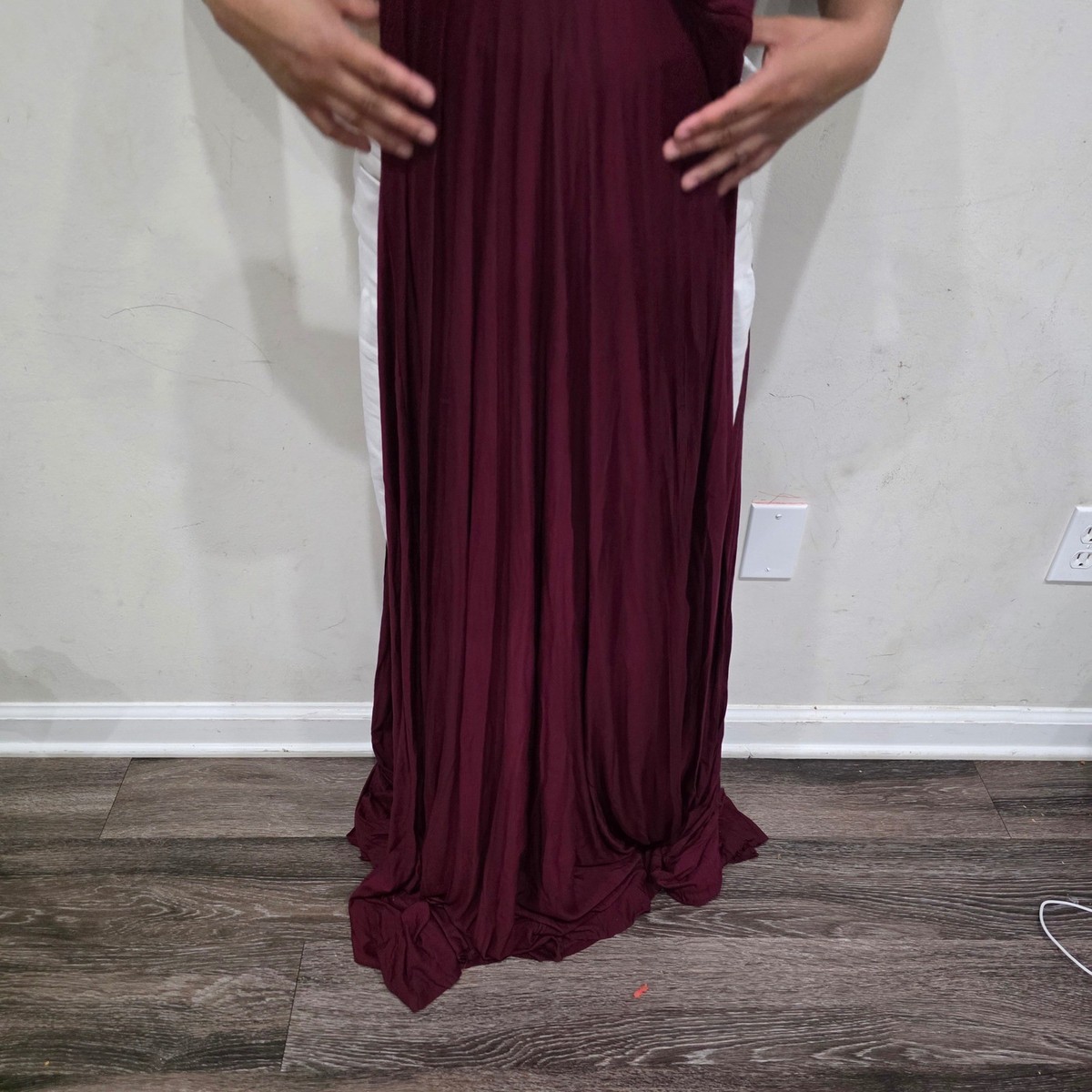 Lulus Tricks of the Trade Burgundy Convertible Maxi Dress Burgundy Size M View 2